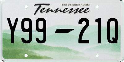 TN license plate Y9921Q