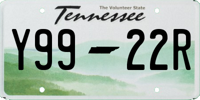 TN license plate Y9922R
