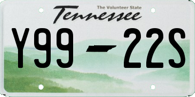 TN license plate Y9922S