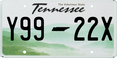 TN license plate Y9922X