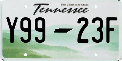 TN license plate Y9923F