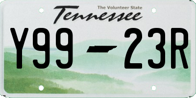 TN license plate Y9923R