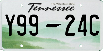 TN license plate Y9924C