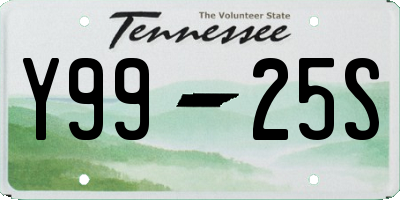 TN license plate Y9925S