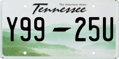 TN license plate Y9925U