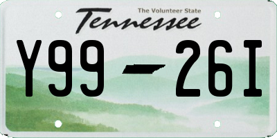 TN license plate Y9926I