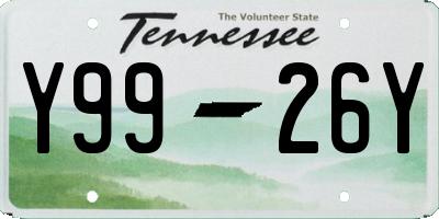 TN license plate Y9926Y