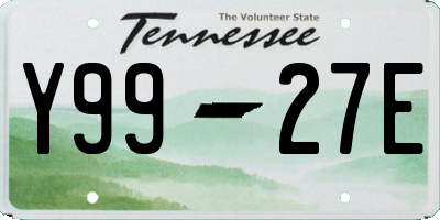 TN license plate Y9927E