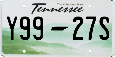 TN license plate Y9927S