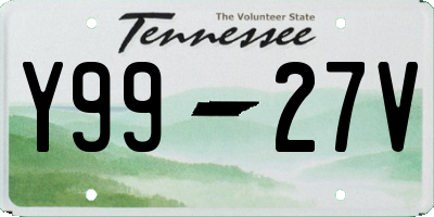 TN license plate Y9927V