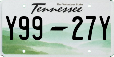 TN license plate Y9927Y