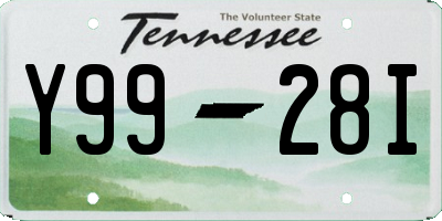 TN license plate Y9928I