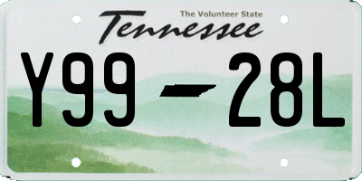 TN license plate Y9928L