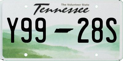 TN license plate Y9928S
