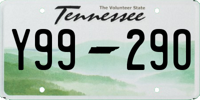 TN license plate Y9929O