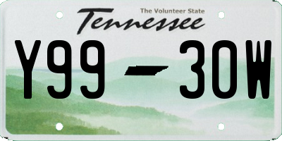 TN license plate Y9930W