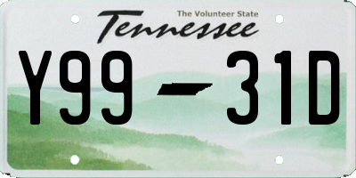 TN license plate Y9931D