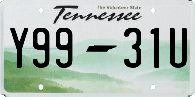 TN license plate Y9931U