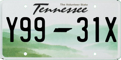 TN license plate Y9931X