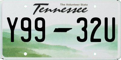 TN license plate Y9932U