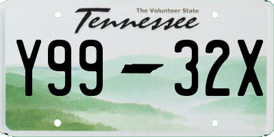 TN license plate Y9932X