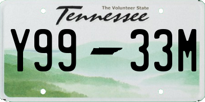 TN license plate Y9933M