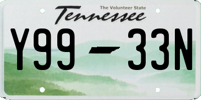 TN license plate Y9933N