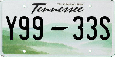 TN license plate Y9933S