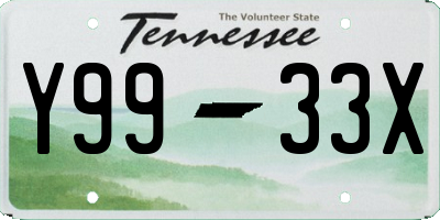TN license plate Y9933X