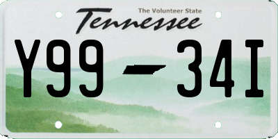 TN license plate Y9934I