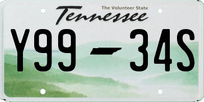 TN license plate Y9934S