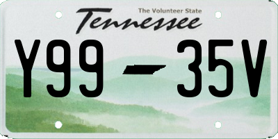 TN license plate Y9935V
