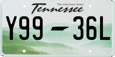 TN license plate Y9936L