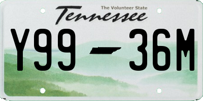 TN license plate Y9936M