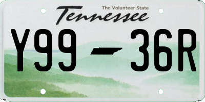 TN license plate Y9936R
