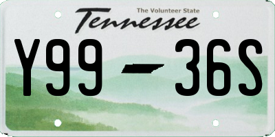 TN license plate Y9936S