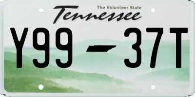 TN license plate Y9937T