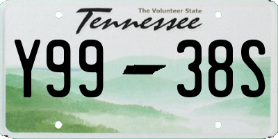 TN license plate Y9938S