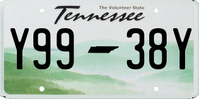 TN license plate Y9938Y