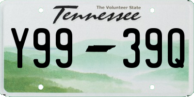 TN license plate Y9939Q