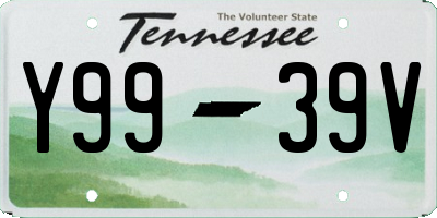 TN license plate Y9939V