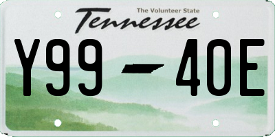 TN license plate Y9940E