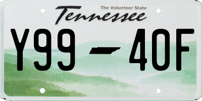 TN license plate Y9940F