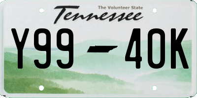 TN license plate Y9940K