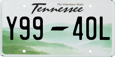 TN license plate Y9940L