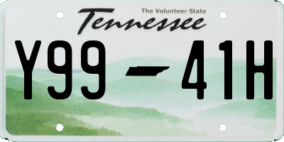 TN license plate Y9941H