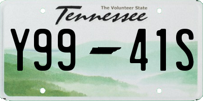 TN license plate Y9941S