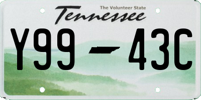TN license plate Y9943C
