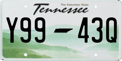 TN license plate Y9943Q