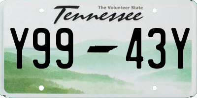 TN license plate Y9943Y